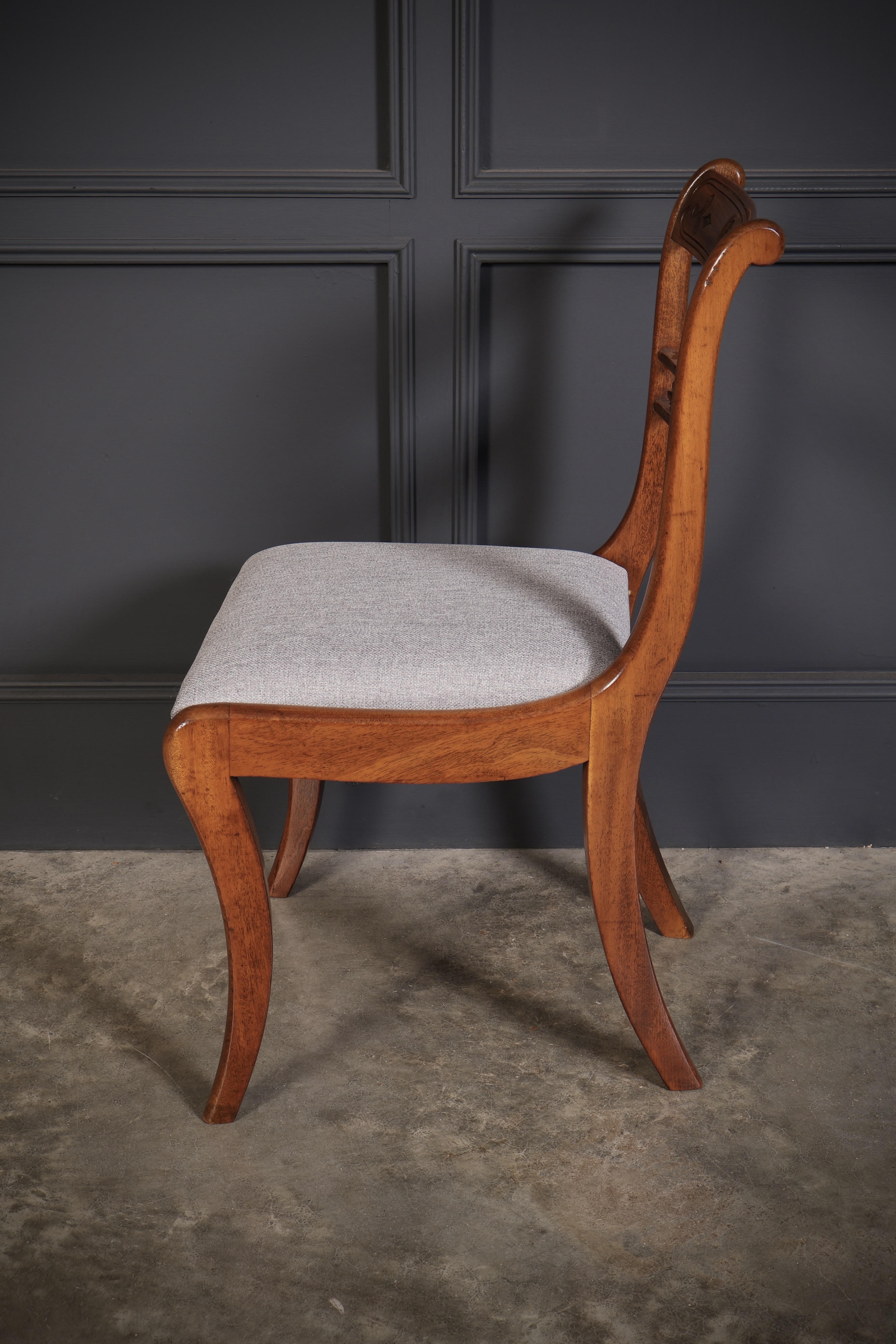 Set of 14 Regency Mahogany Bar Back Dining Chairs - Image 13